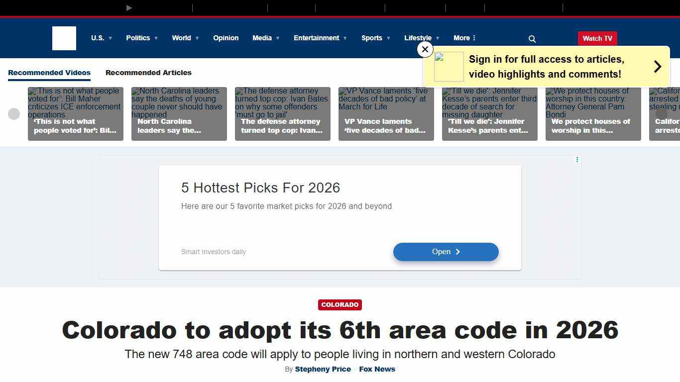 Colorado to adopt its 6th area code in 2026 Fox News